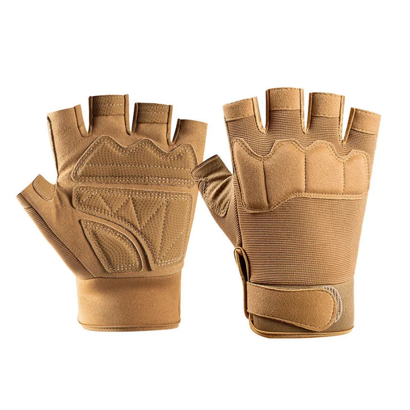 Half Finger Gloves Outdoor Tactical Gloves Sports Shooting Hunting Airsoft Motorcycle Cycling Gloves Anti Slip Shock Absorption