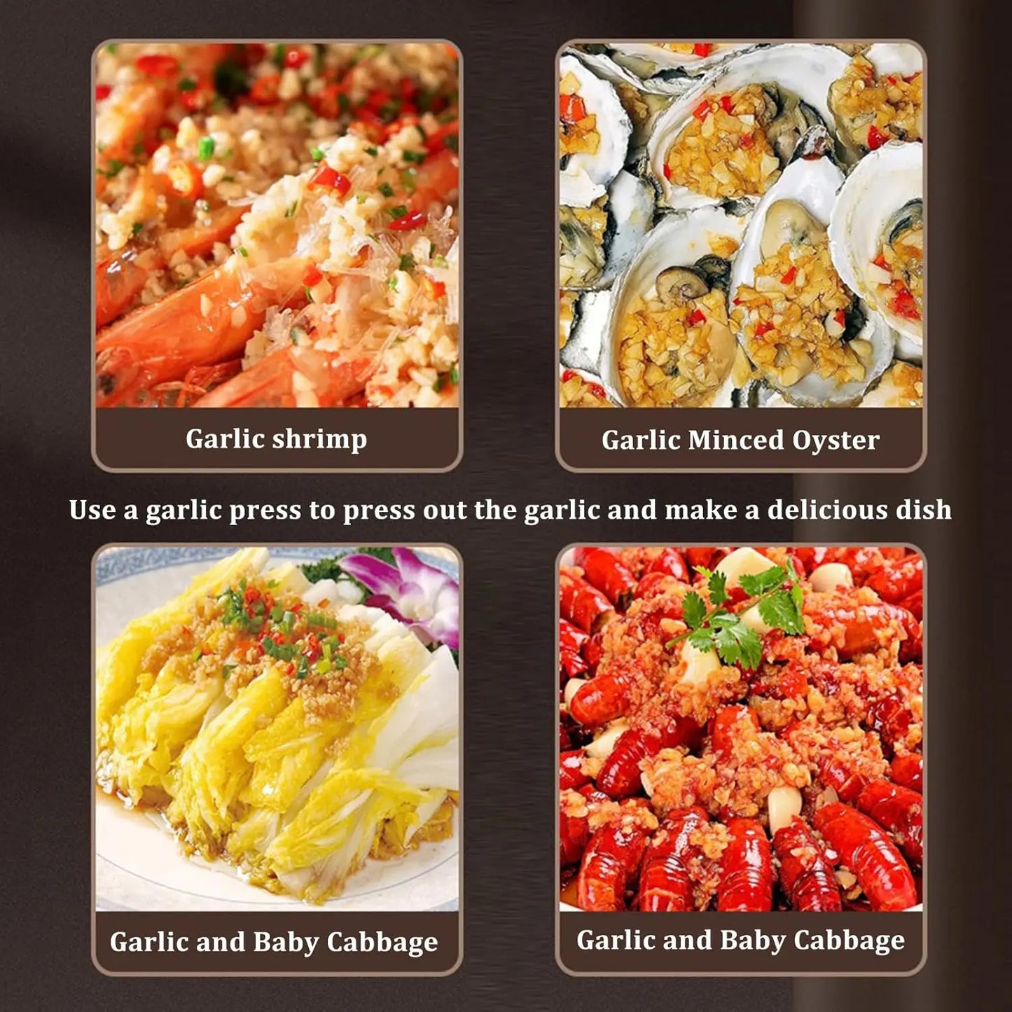 Garlic Crusher 2 in 1 stainless steel garlic minced garlic slices kitchen high quality easy to clean kitchen extrusion tool