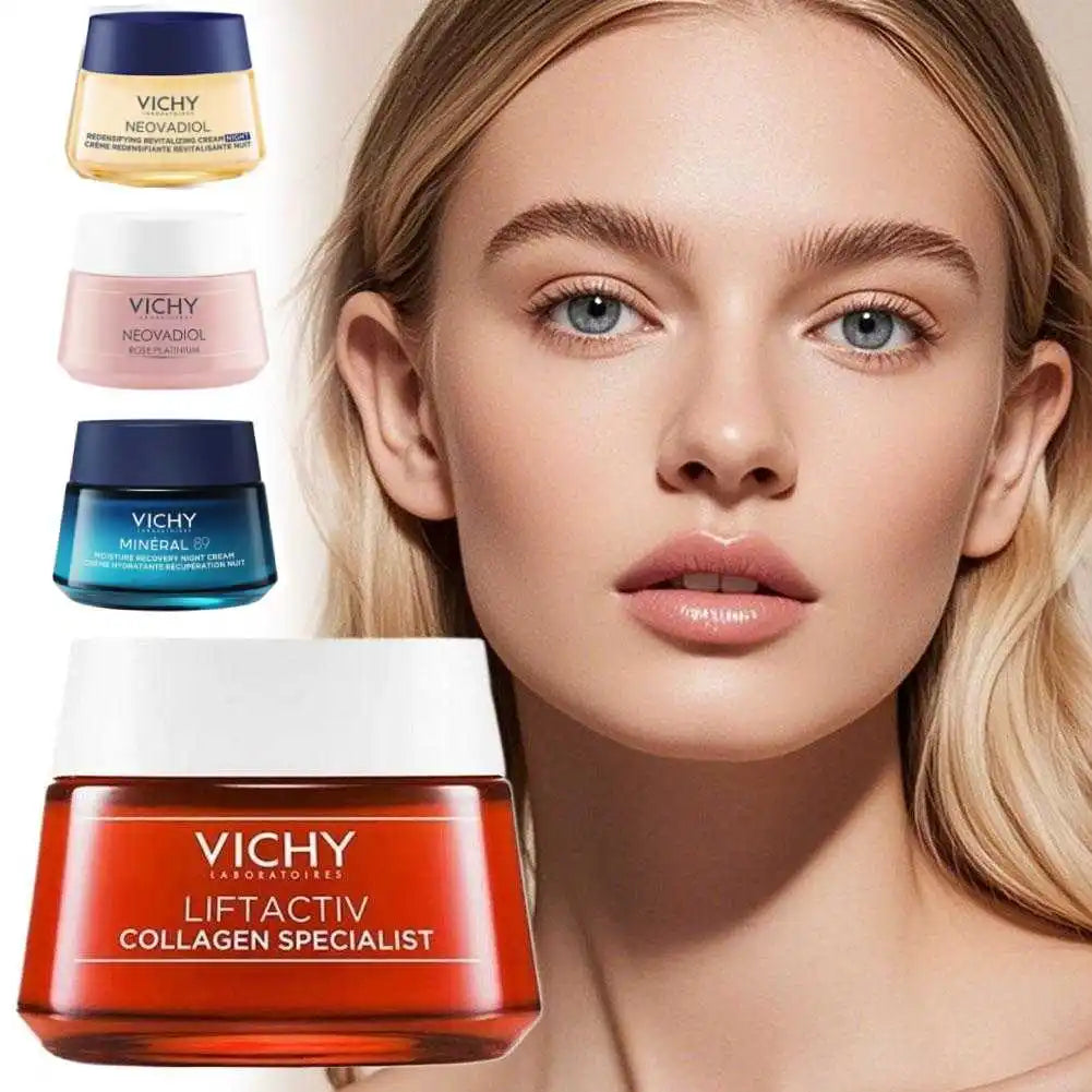 VICHY Collagen Antioxidant Face Mineral Cream Nutritious Moisturizing Menopausal Night Cream Multi Effect Facial Skincare