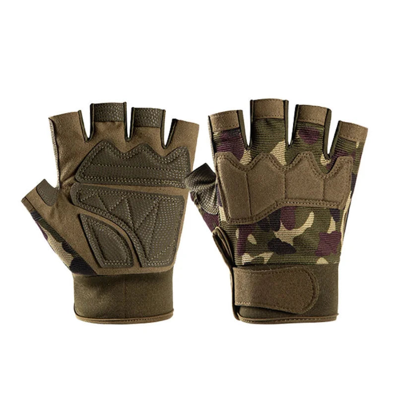 Half Finger Gloves Outdoor Tactical Gloves Sports Shooting Hunting Airsoft Motorcycle Cycling Gloves Anti Slip Shock Absorption