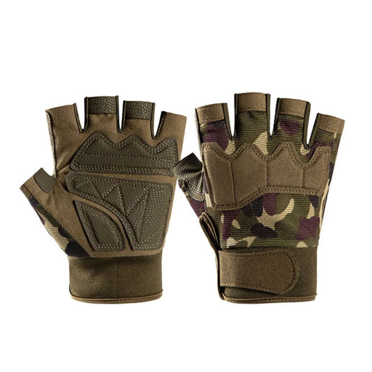 Half Finger Gloves Outdoor Tactical Gloves Sports Shooting Hunting Airsoft Motorcycle Cycling Gloves Anti Slip Shock Absorption