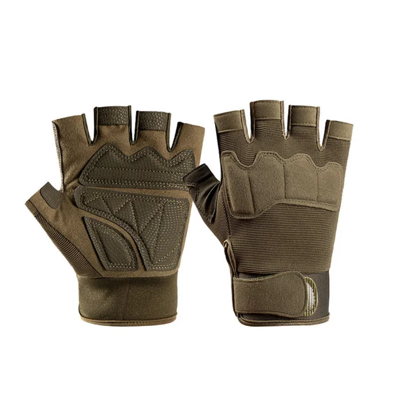 Half Finger Gloves Outdoor Tactical Gloves Sports Shooting Hunting Airsoft Motorcycle Cycling Gloves Anti Slip Shock Absorption